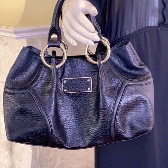 Kenneth Cole Leather Boogie Bag Satchel - Picture 11 of 12